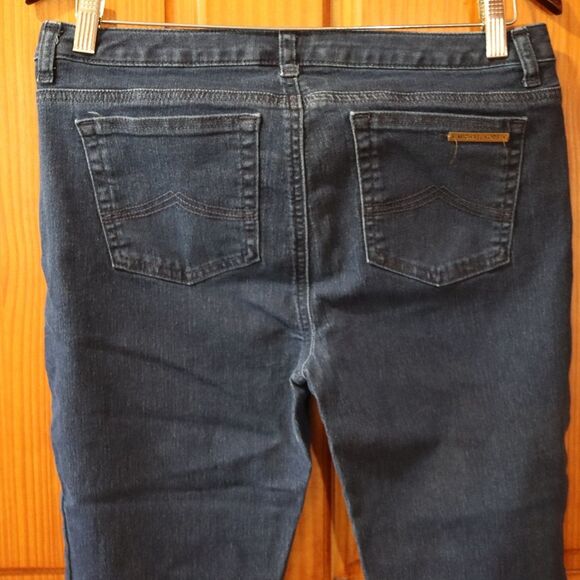 Michael Kors Y2K Vintage Capri Jeans 8 Dark Medium Wash Stretch Denim - Picture 7 of 13